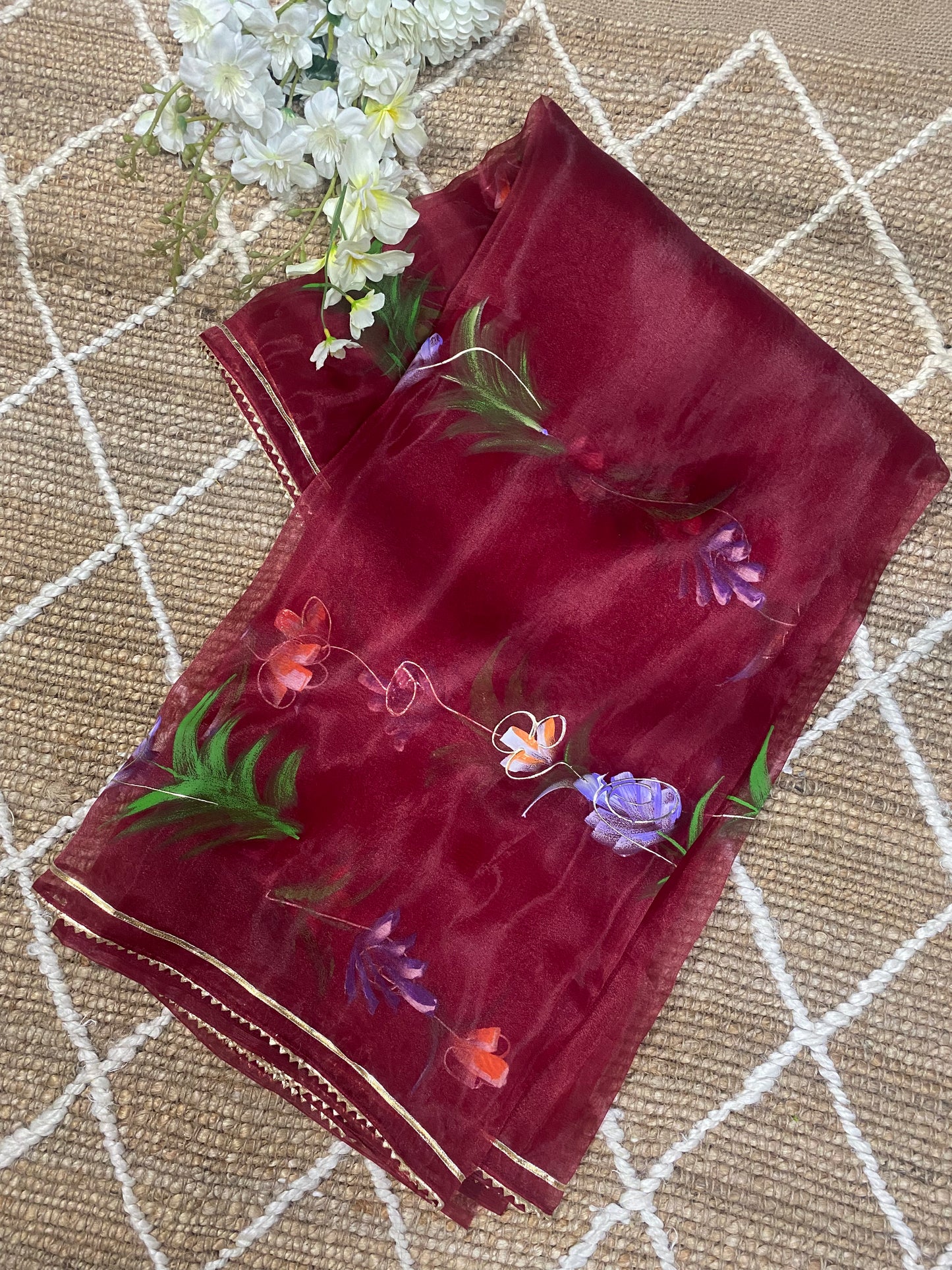 Gulabi Dhaga’s Authentic Hand Painted Sarees