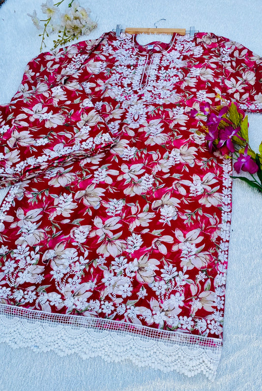 Tiya 1 Lucknowi kurta Palazzo Set
