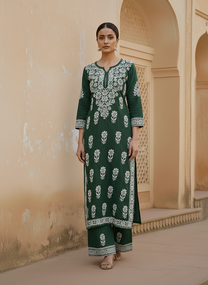 Aisha Authentic Lucknowi kurta Palazzo Set New