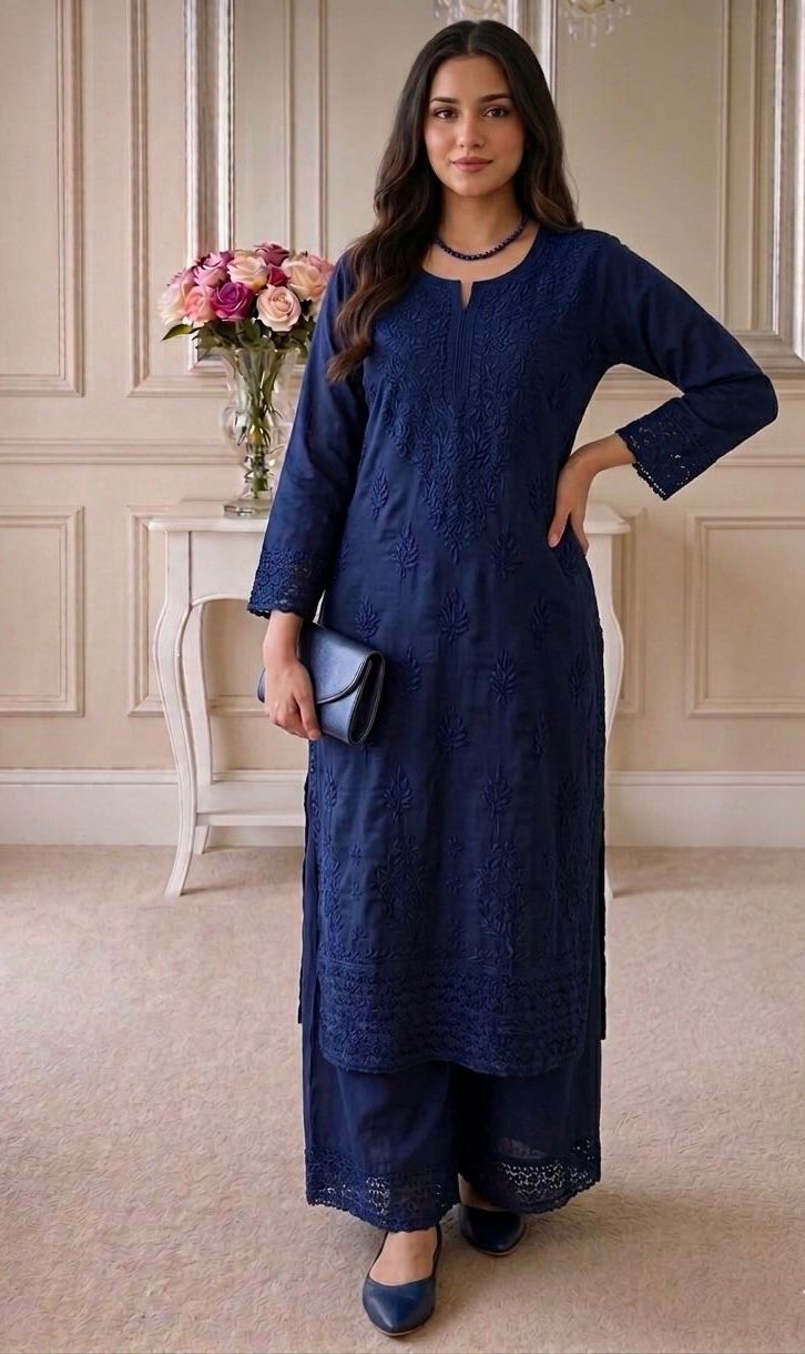 Nazakat Authentic Lucknowi Kurta Set