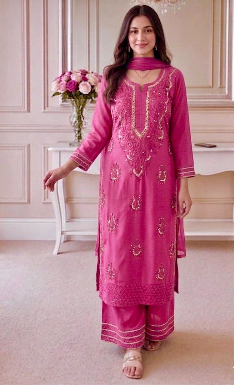Nazakat Authentic Lucknowi Kurta Set