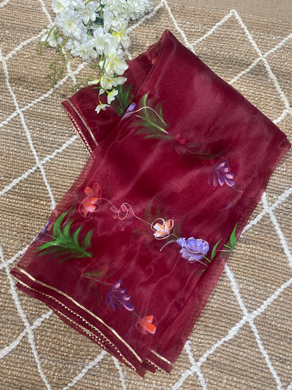 Gulabi Dhaga’s Authentic Hand Painted Sarees
