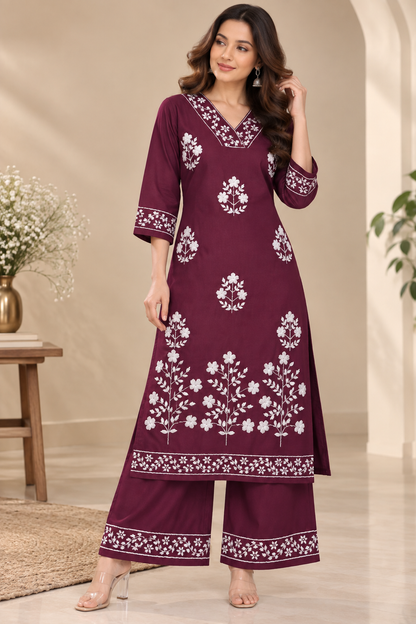 Orchid Bloom Kurta Set