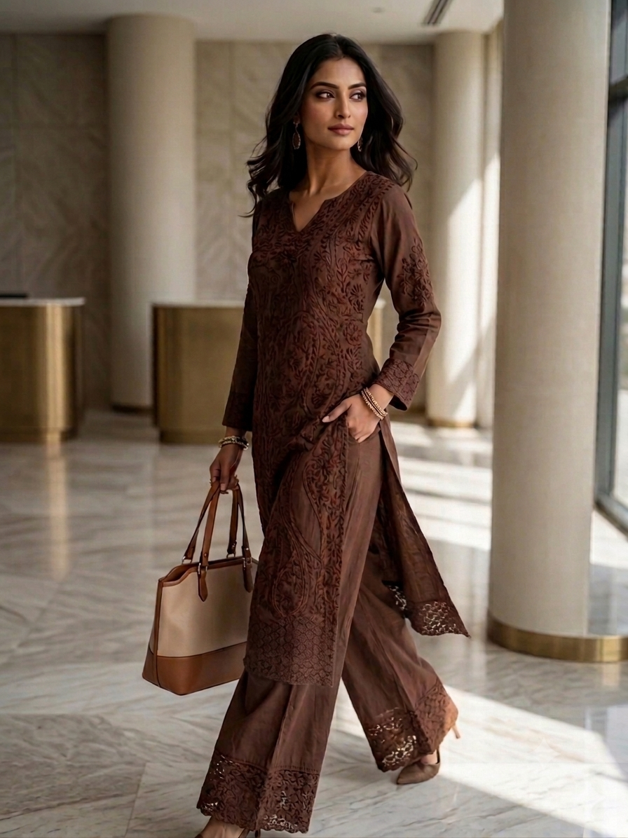 New Nazakat Authentic Lucknowi Kurta Set