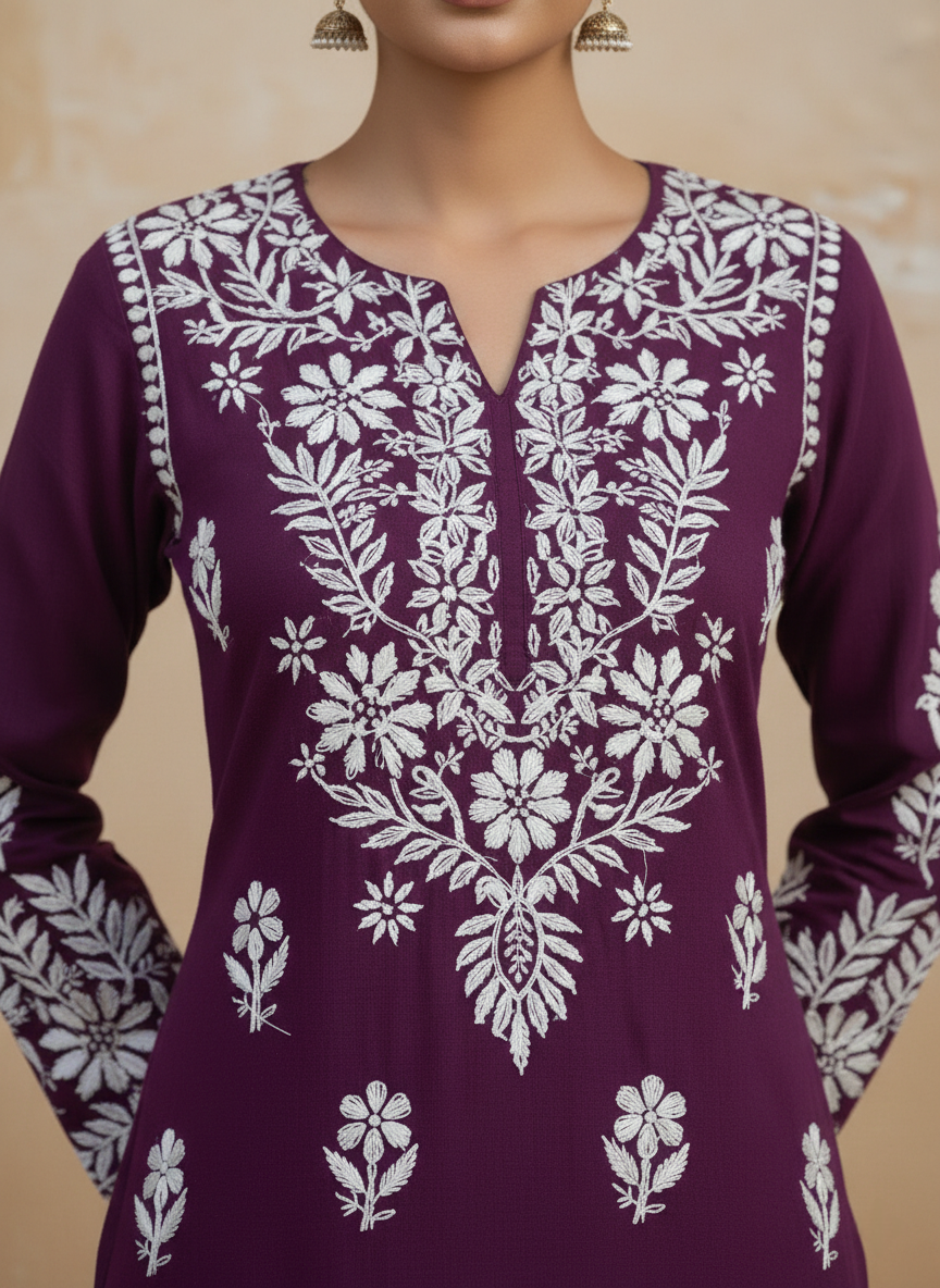 Aisha Authentic Lucknowi kurta Palazzo Set New