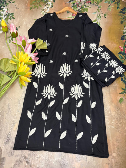 Shubhkar Gulabi Dhaga Kurta Set