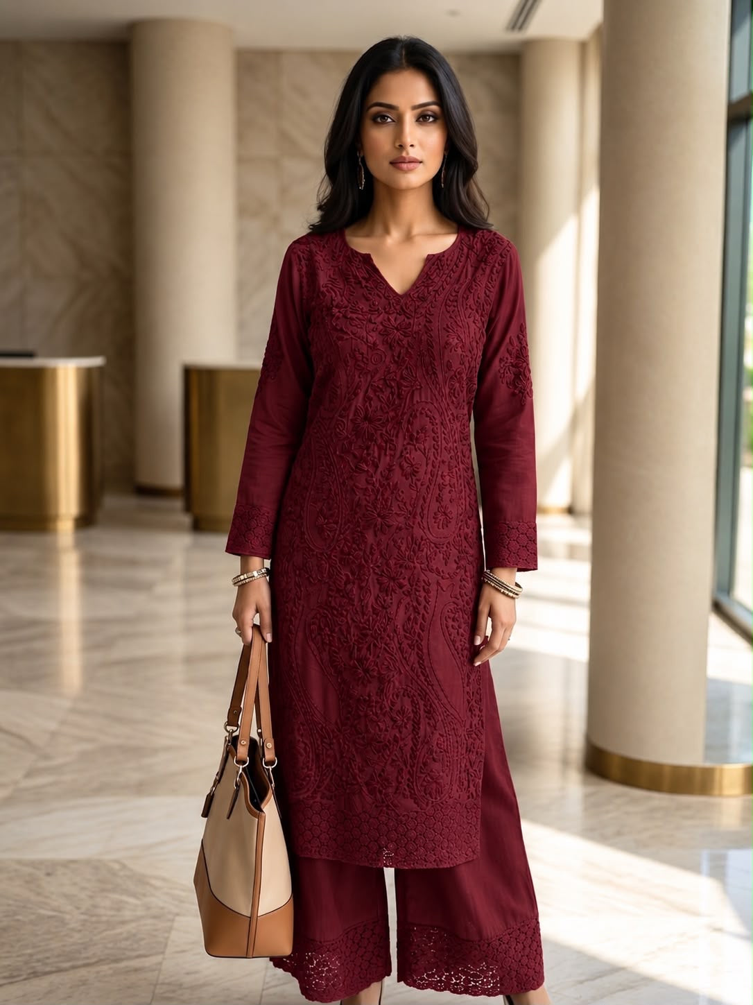 Nazakat Authentic Lucknowi Kurta Set