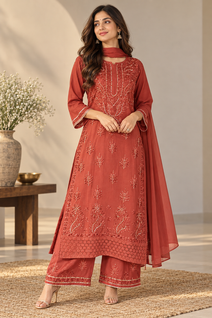 Sitara Bloom Kurta Set with Dupatta