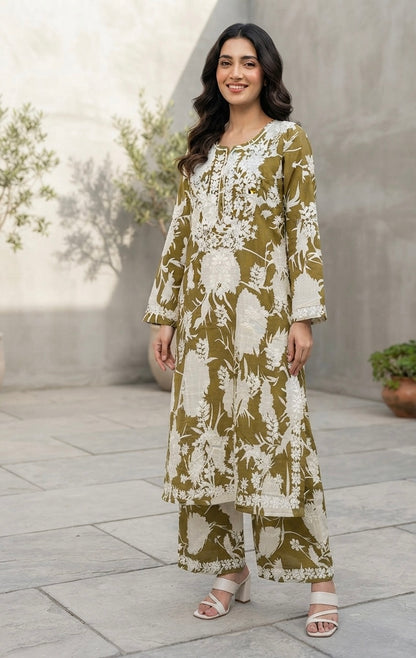 Zara Authentic Lucknowi Kurta Set in Slub Cotton 2
