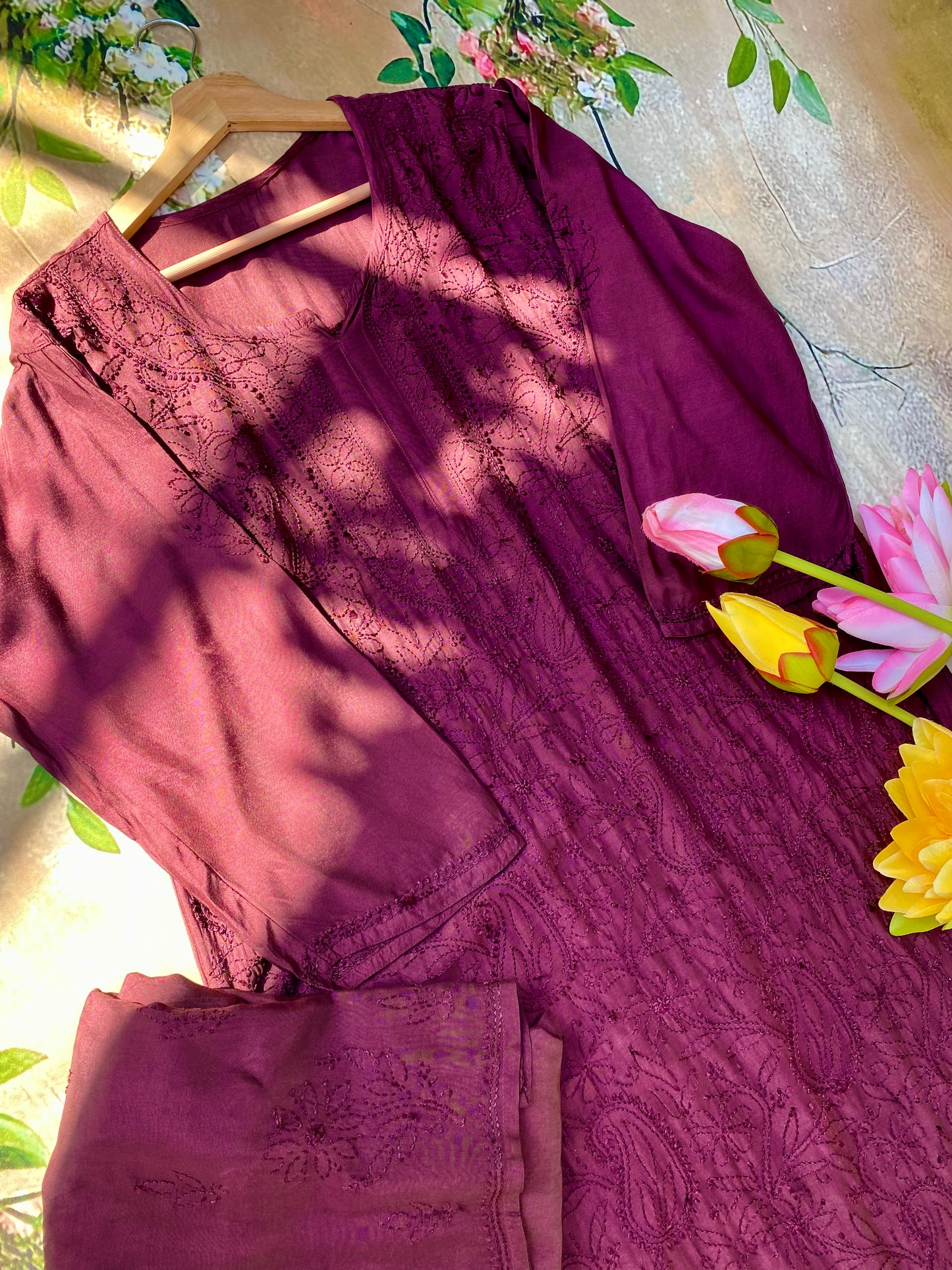 Khush Rang Gulabi Dhaga Kurta Set