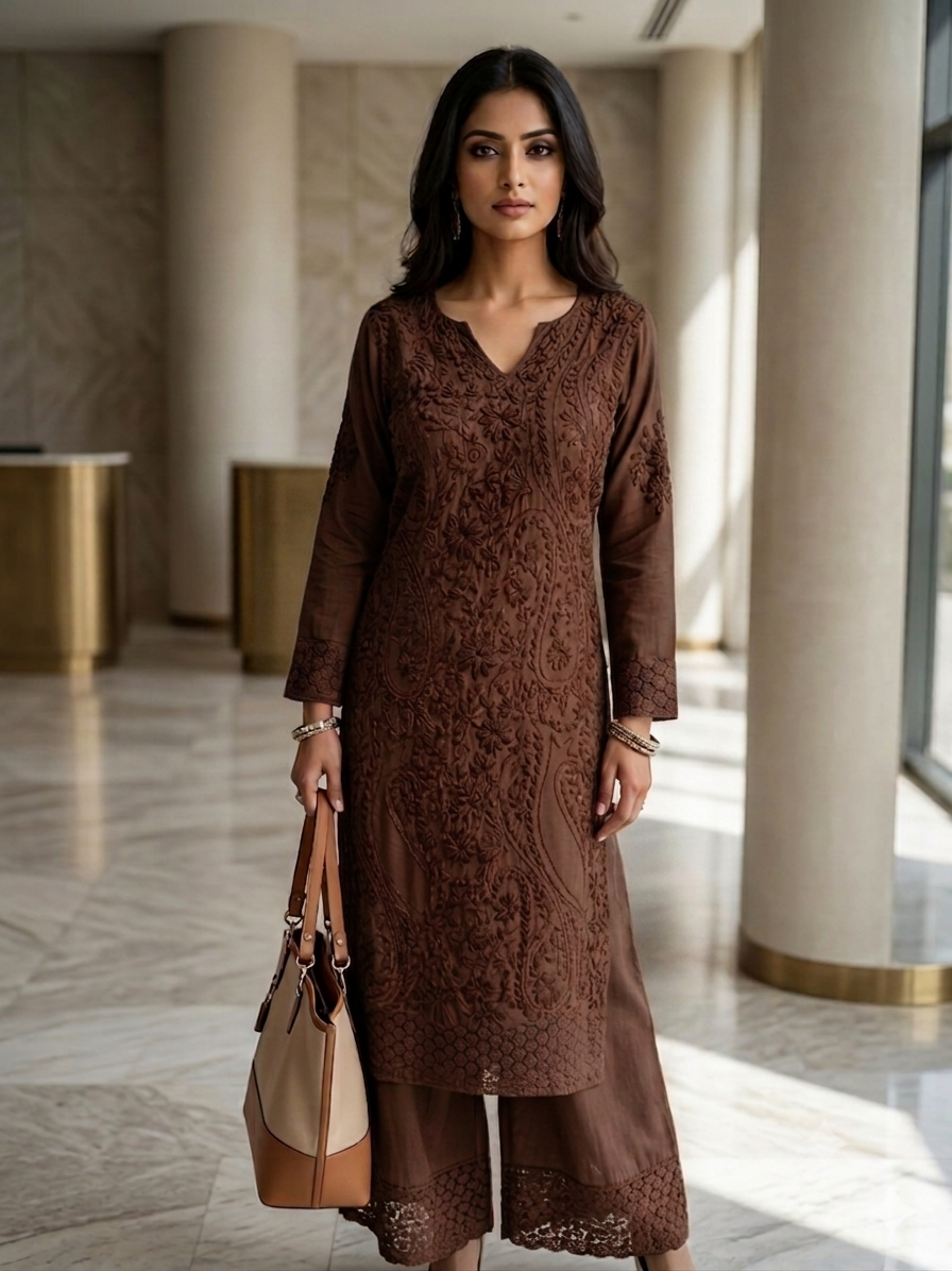 New Nazakat Authentic Lucknowi Kurta Set