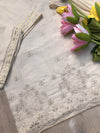 Manzil unstitched 3 piece set