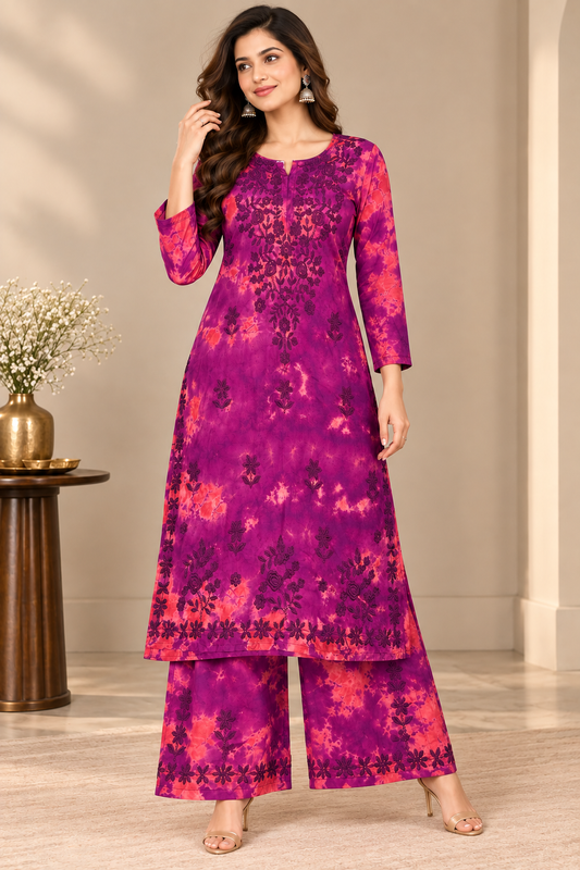 Tarang Bloom Tie and Dye Kurta Set