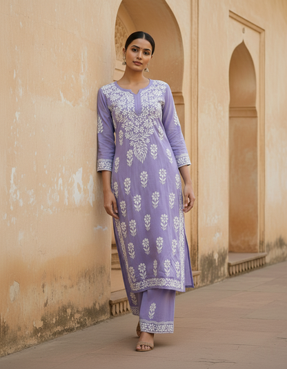 Aisha Authentic Lucknowi kurta Palazzo Set New