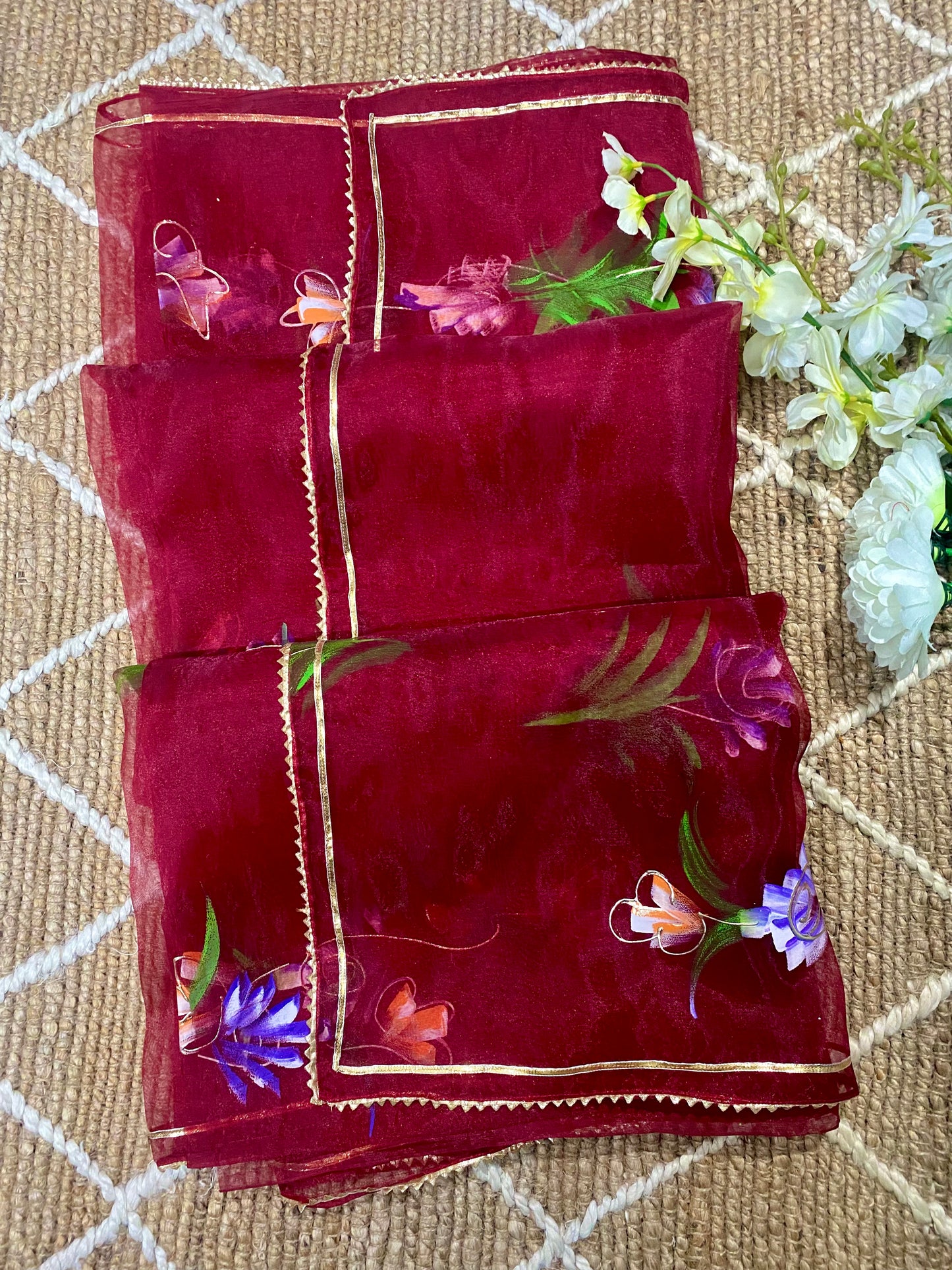 Gulabi Dhaga’s Authentic Hand Painted Sarees