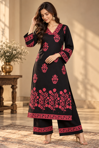 Gulmohar Bloom Kurta Set