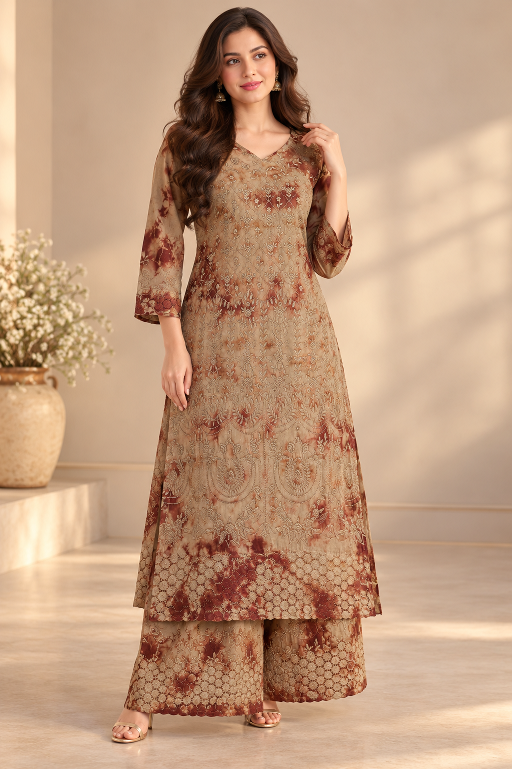 Tarang Bloom Tie and Dye Kurta Set