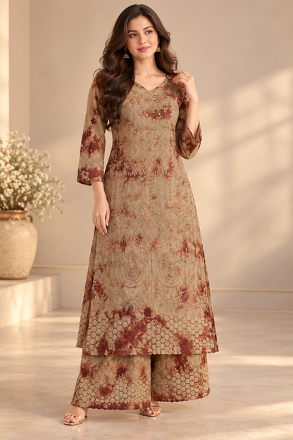 Tarang Bloom Tie and Dye Kurta Set