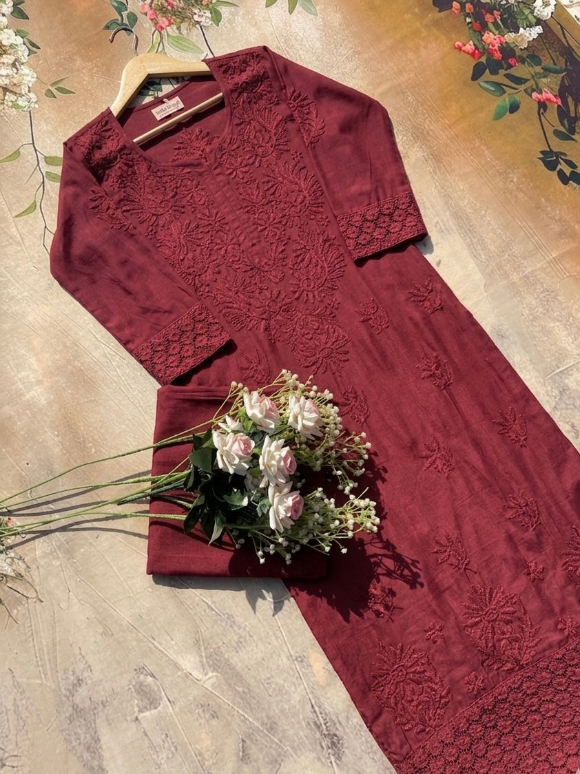 Nazakat Authentic Lucknowi Kurta Set