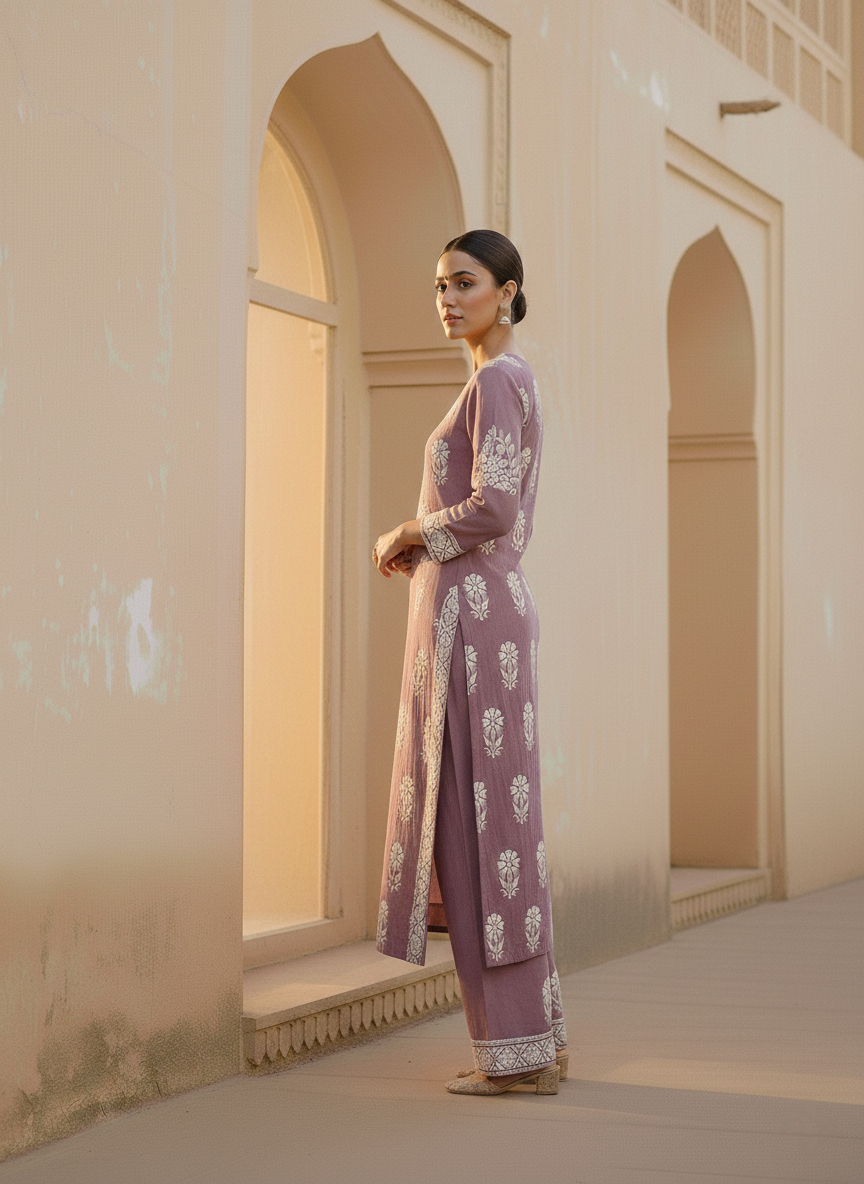 Aisha Authentic Lucknowi kurta Palazzo Set New