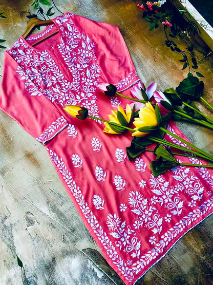 Aisha Authentic Lucknowi kurta Palazzo Set