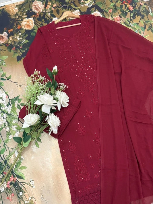 Lucknowi Kurta Set 23