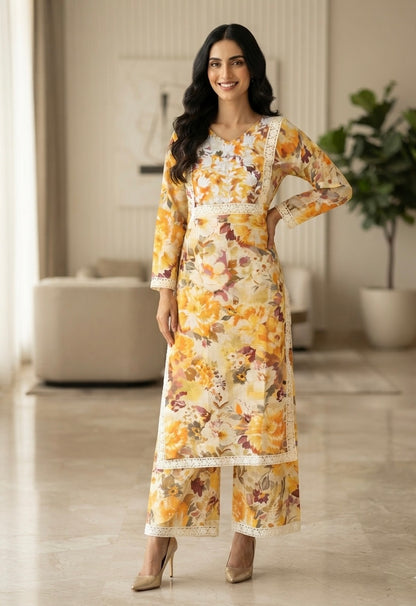 Raahi Gulabi Dhaga Kurta Set