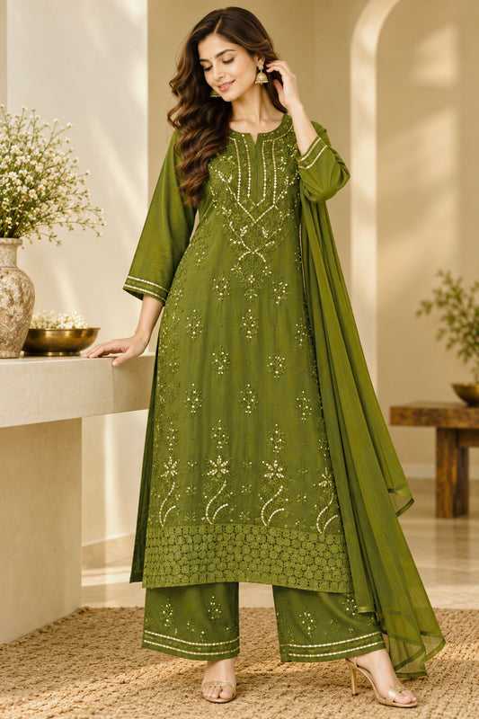 Sitara Bloom Kurta Set with Dupatta