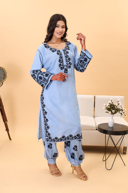 Amara Gulabi Dhaga’s Gulab Kurta with Afghani Pant Set