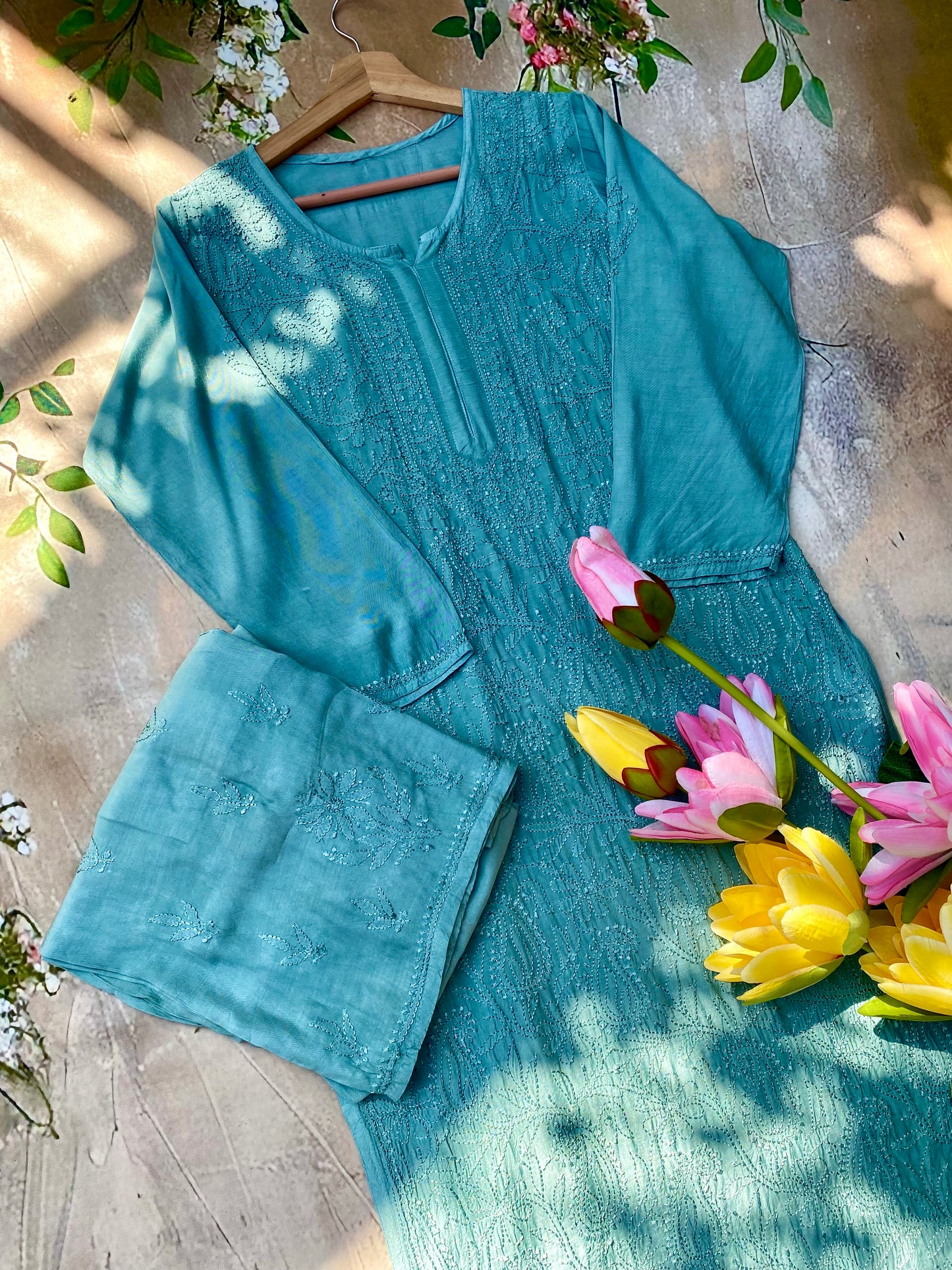 Khush Rang Gulabi Dhaga Kurta Set