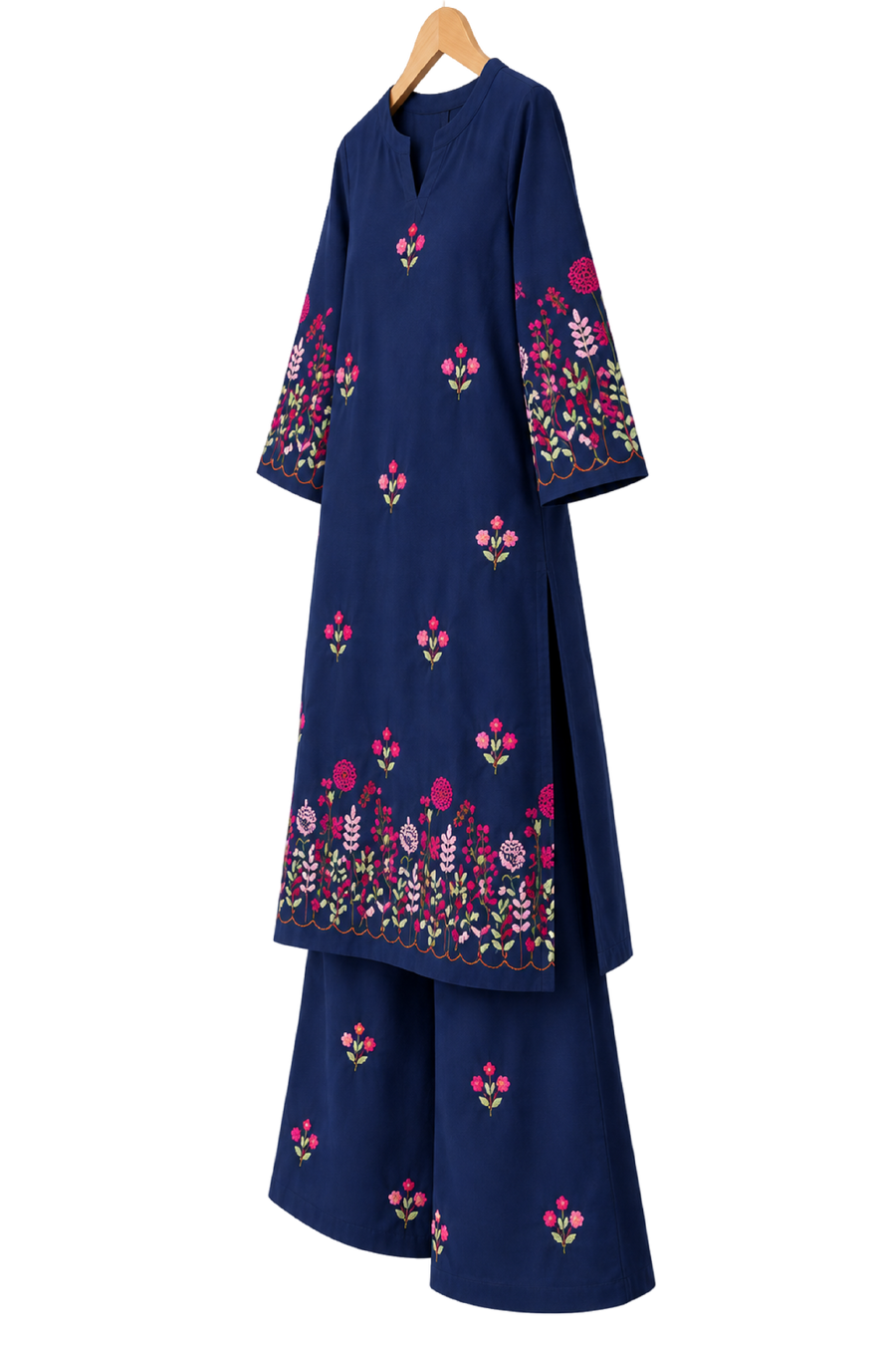 GD Gulnaar Bloom Kurta Set-Blue