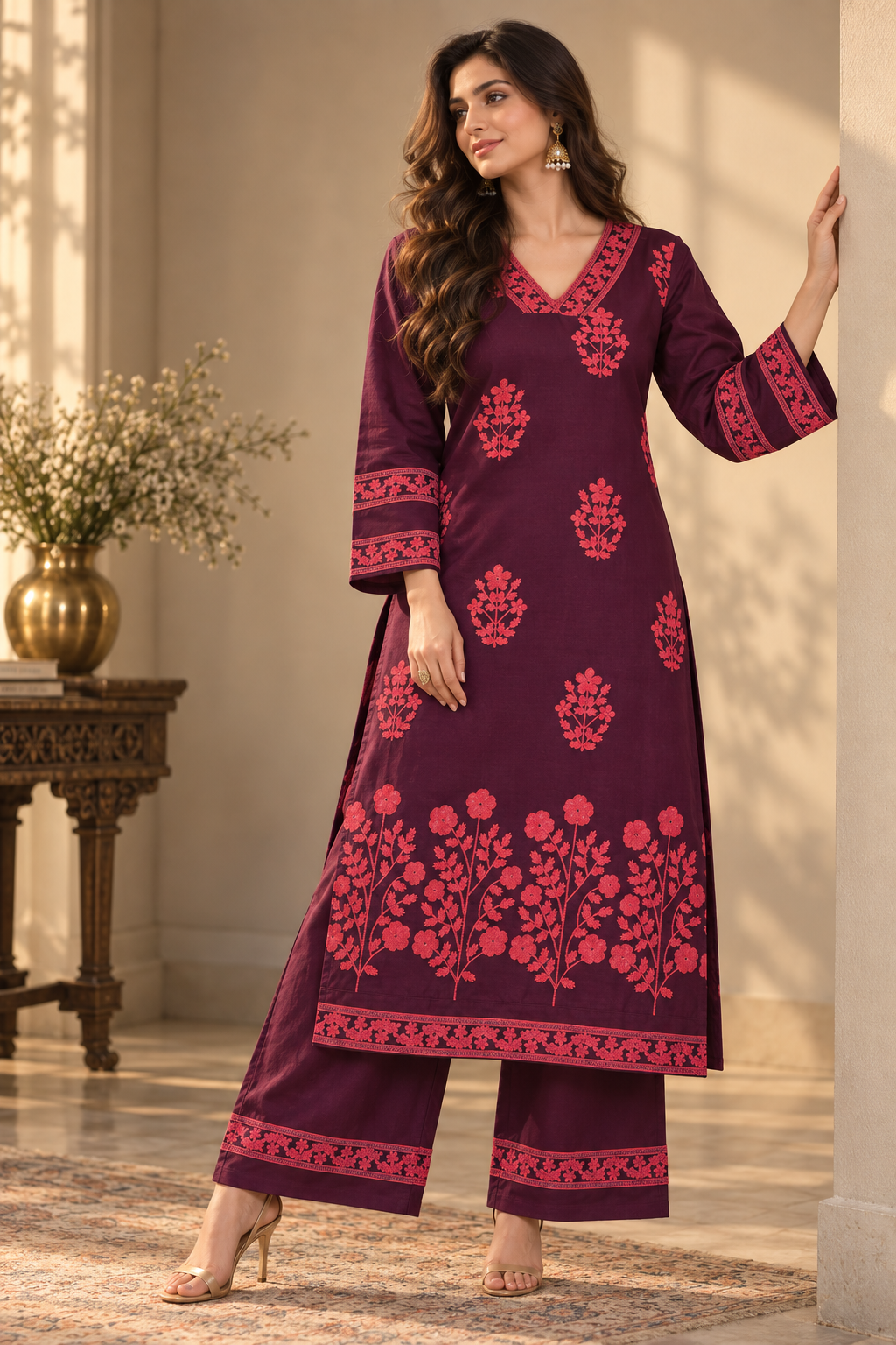 Gulmohar Bloom Kurta Set