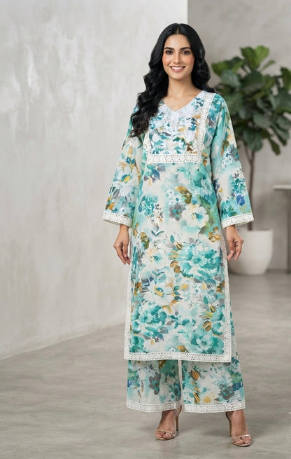 Raahi Gulabi Dhaga Kurta Set