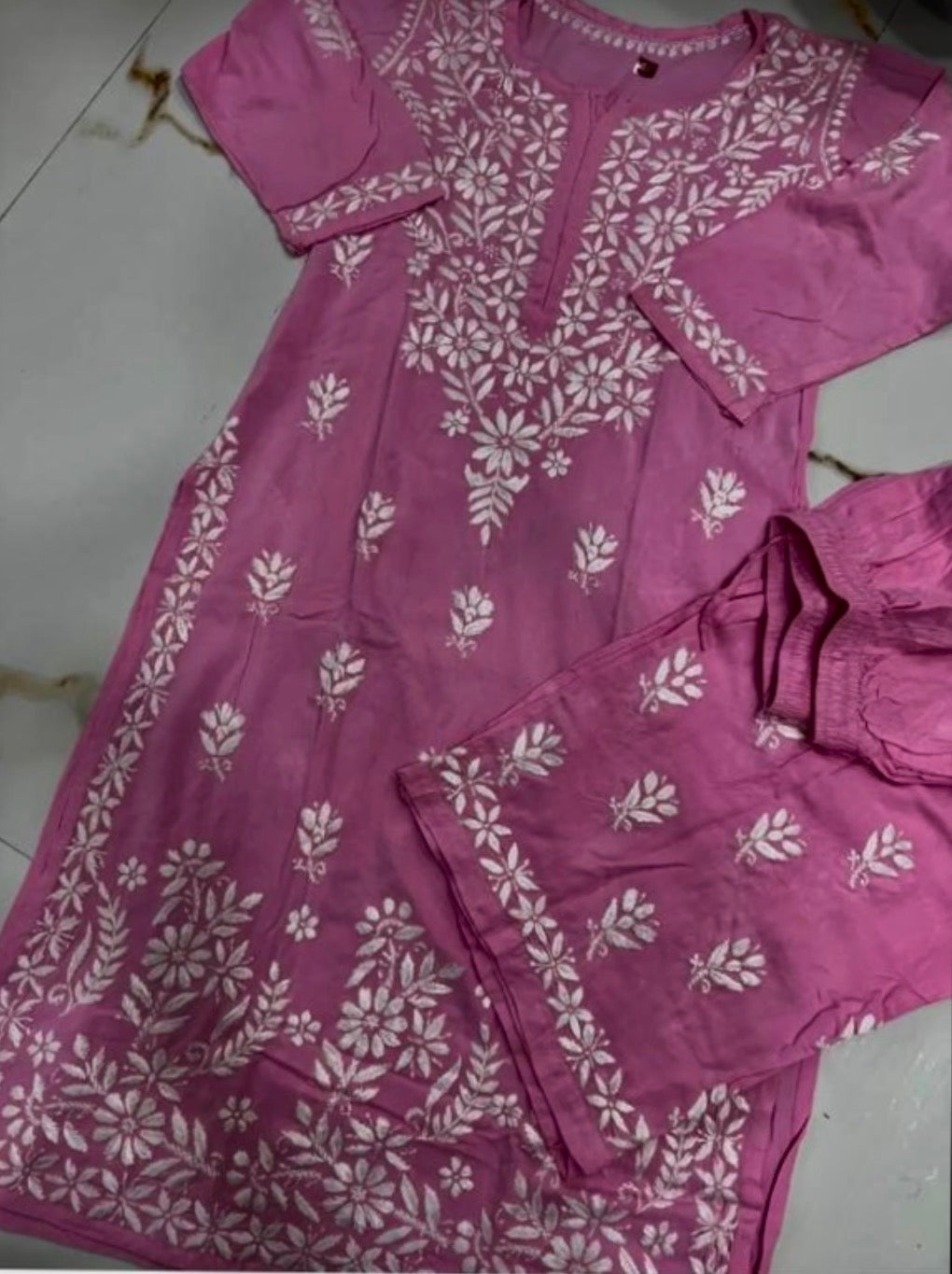 Aisha Authentic Lucknowi kurta Palazzo Set