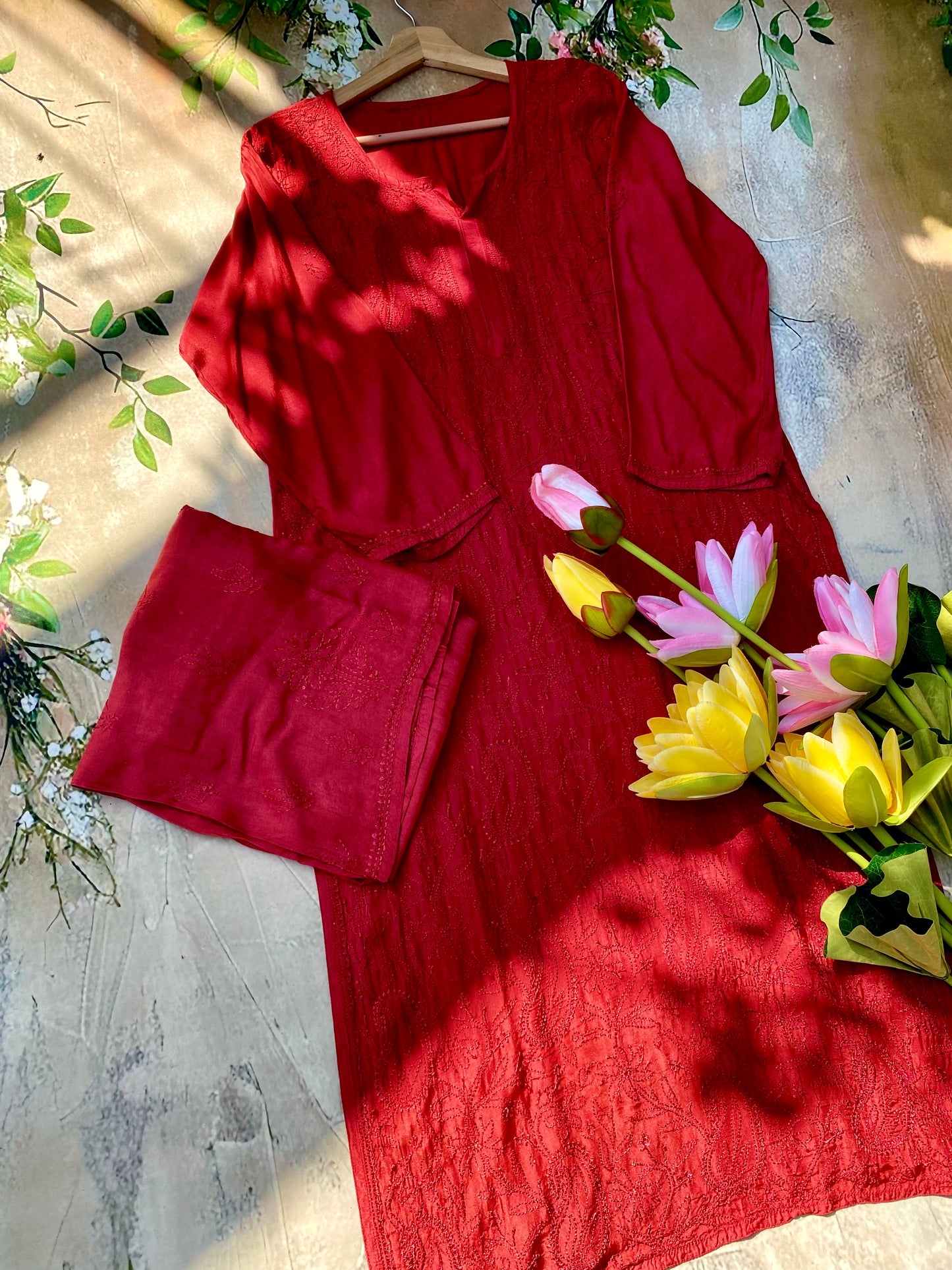 Khush Rang Gulabi Dhaga Kurta Set