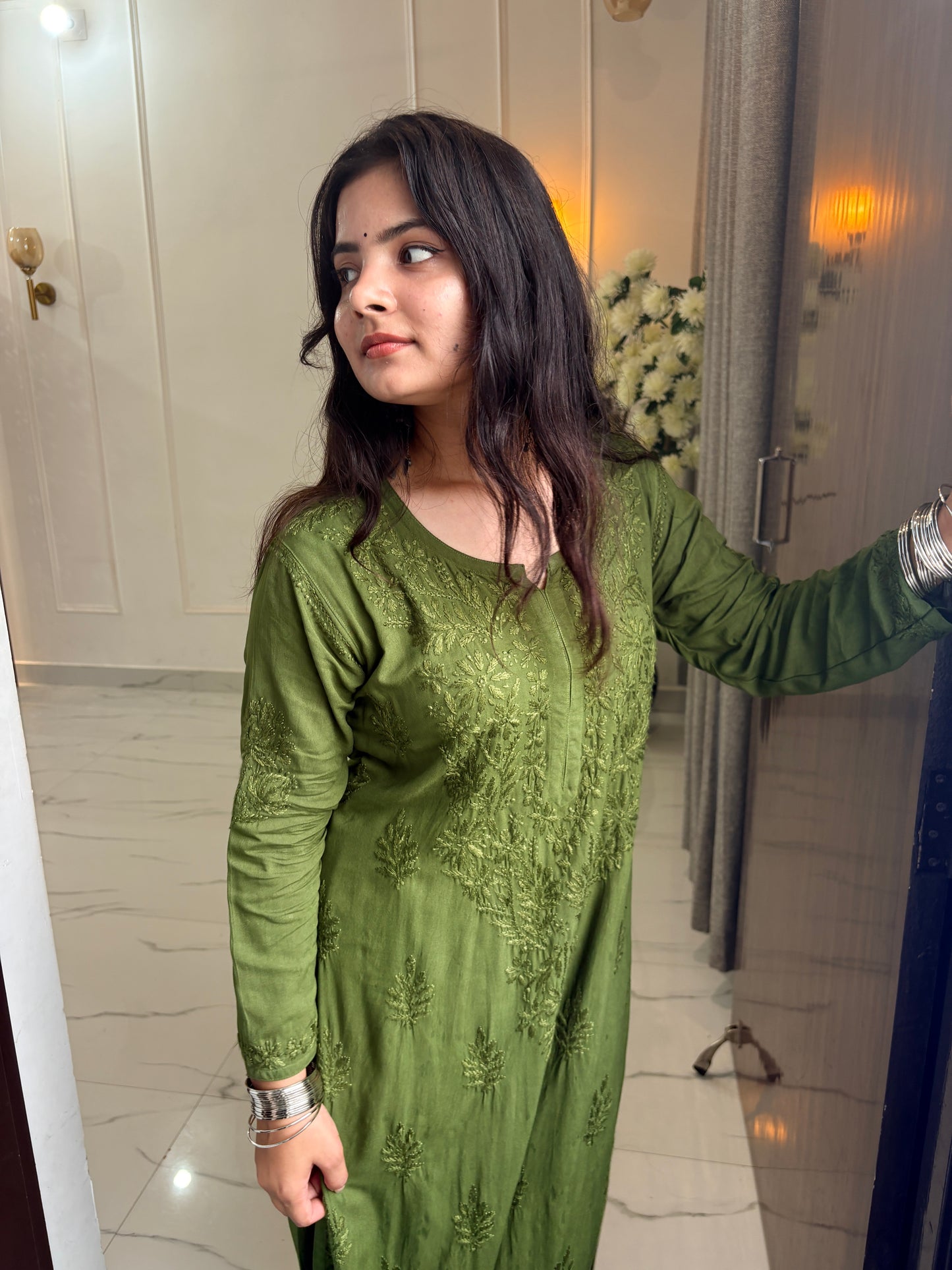 Nazakat Authentic Lucknowi Kurta Set