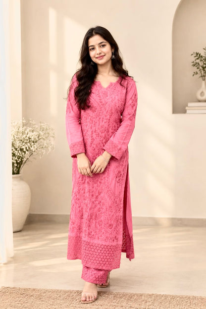 Nazakat Authentic Lucknowi Kurta Set