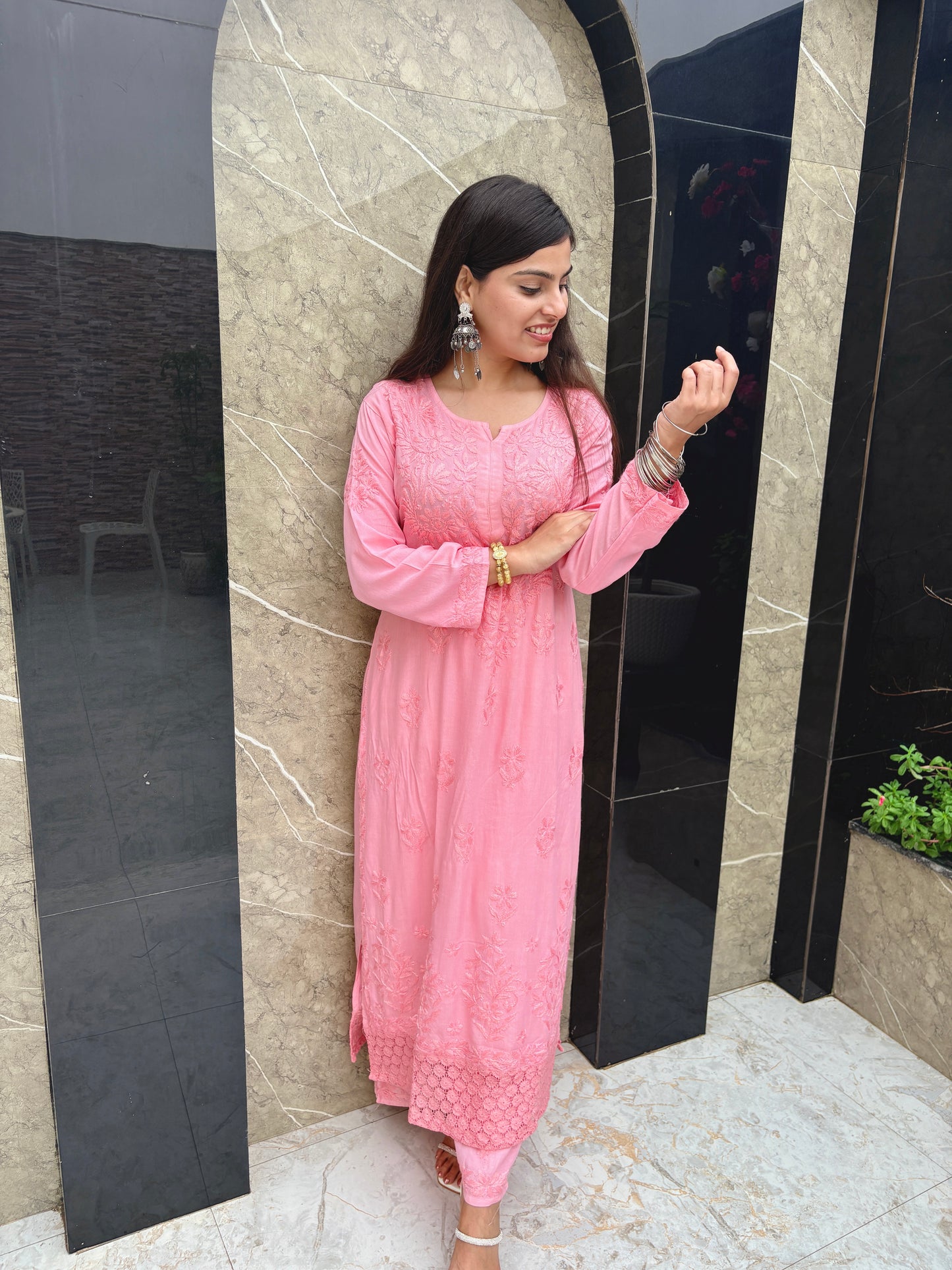Nazakat Authentic Lucknowi Kurta Set