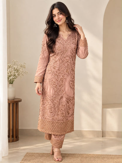 Nazakat Authentic Lucknowi Kurta Set