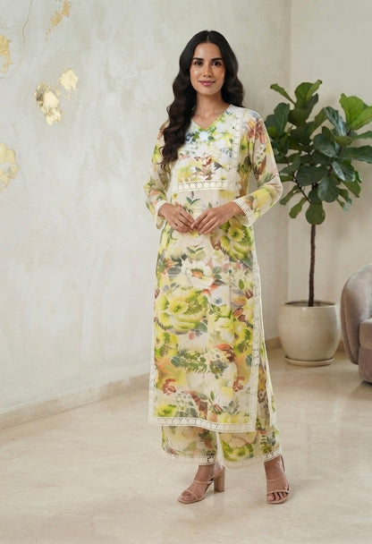 Raahi Gulabi Dhaga Kurta Set