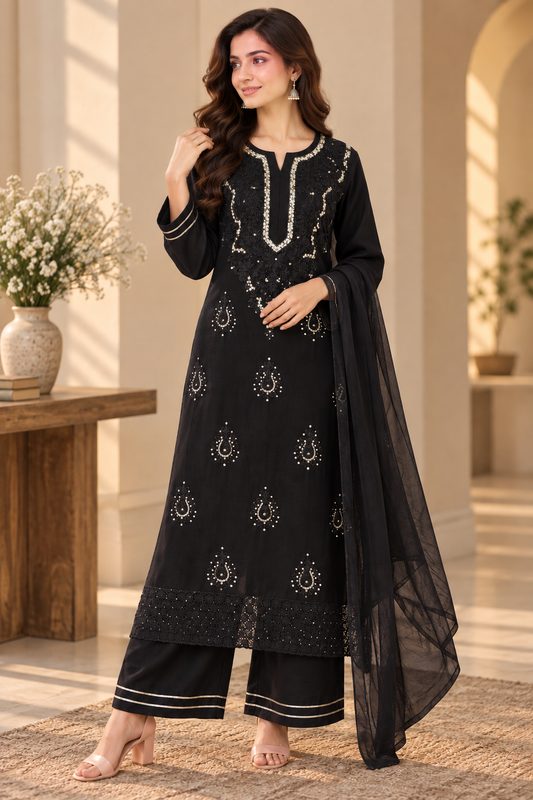 Chand Bloom Kurta Set with dupatta