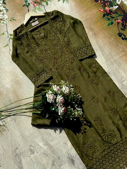 Nazakat Authentic Lucknowi Kurta Set