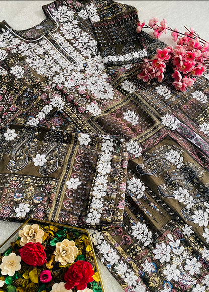 Tiya 2 Lucknowi kurta Palazzo Set