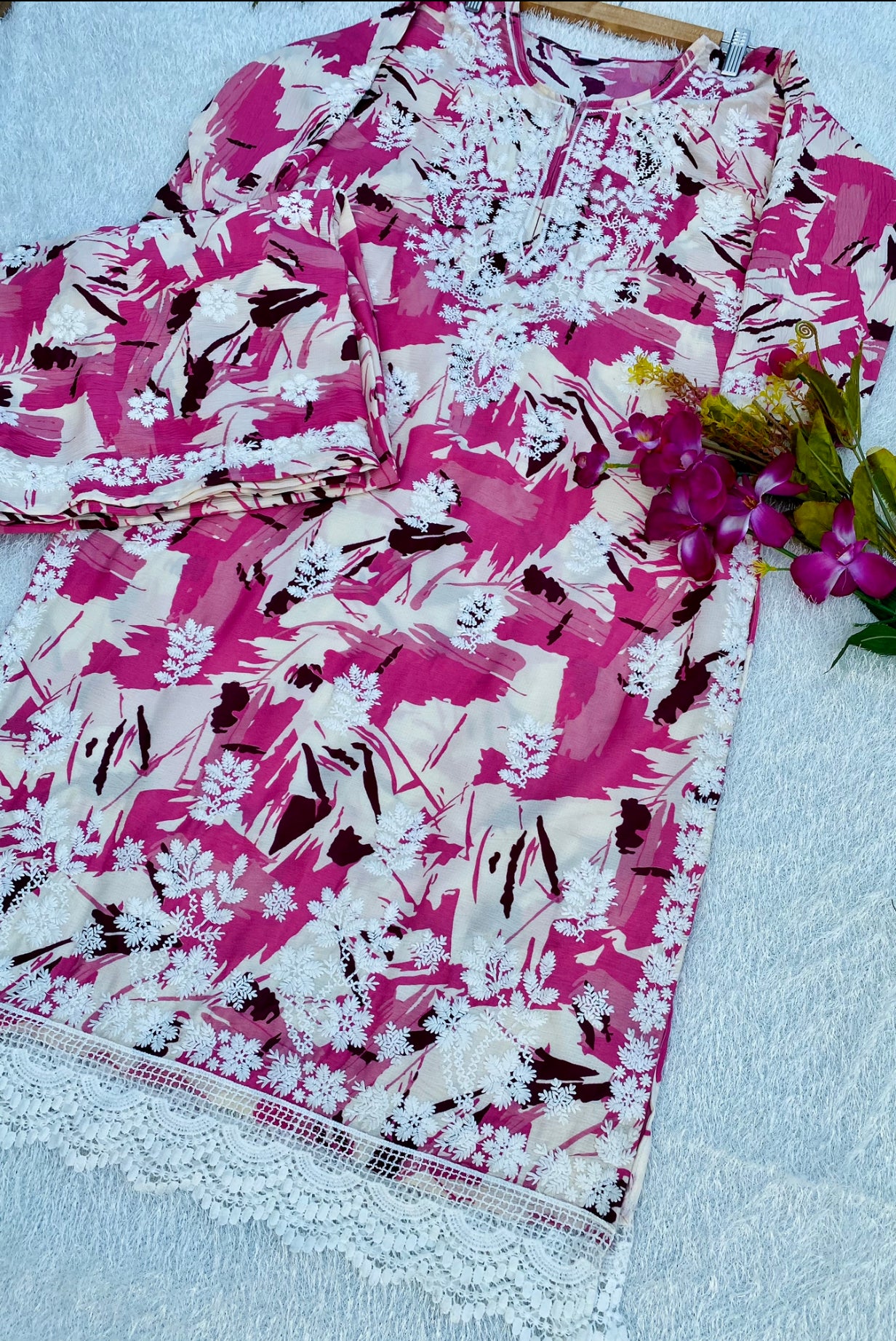 Tiya 2 Lucknowi kurta Palazzo Set