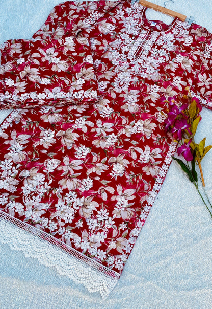 Tiya 2 Lucknowi kurta Palazzo Set