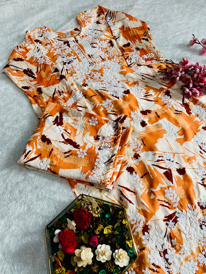 Tiya 2 Lucknowi kurta Palazzo Set