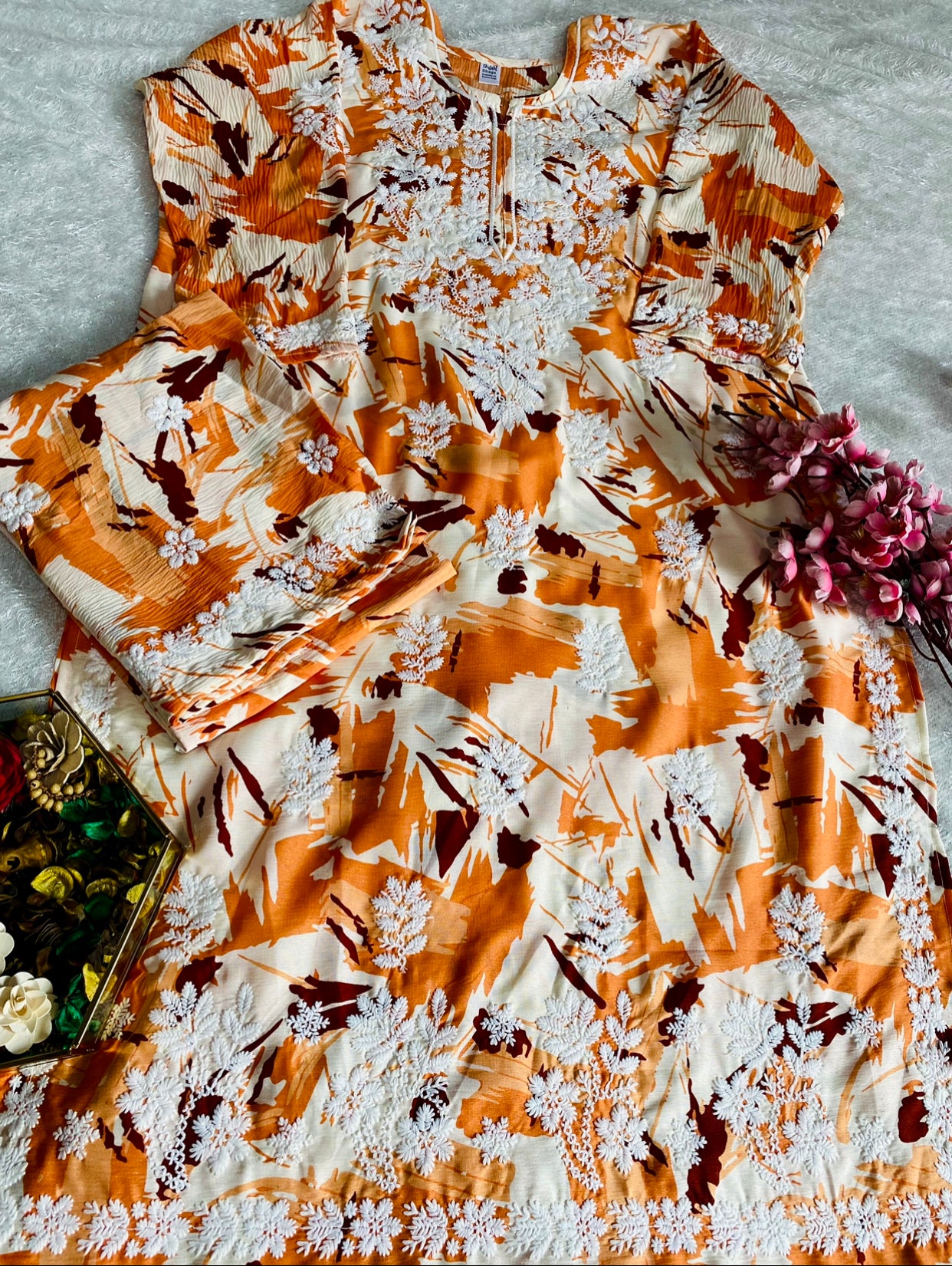 Tiya 2 Lucknowi kurta Palazzo Set