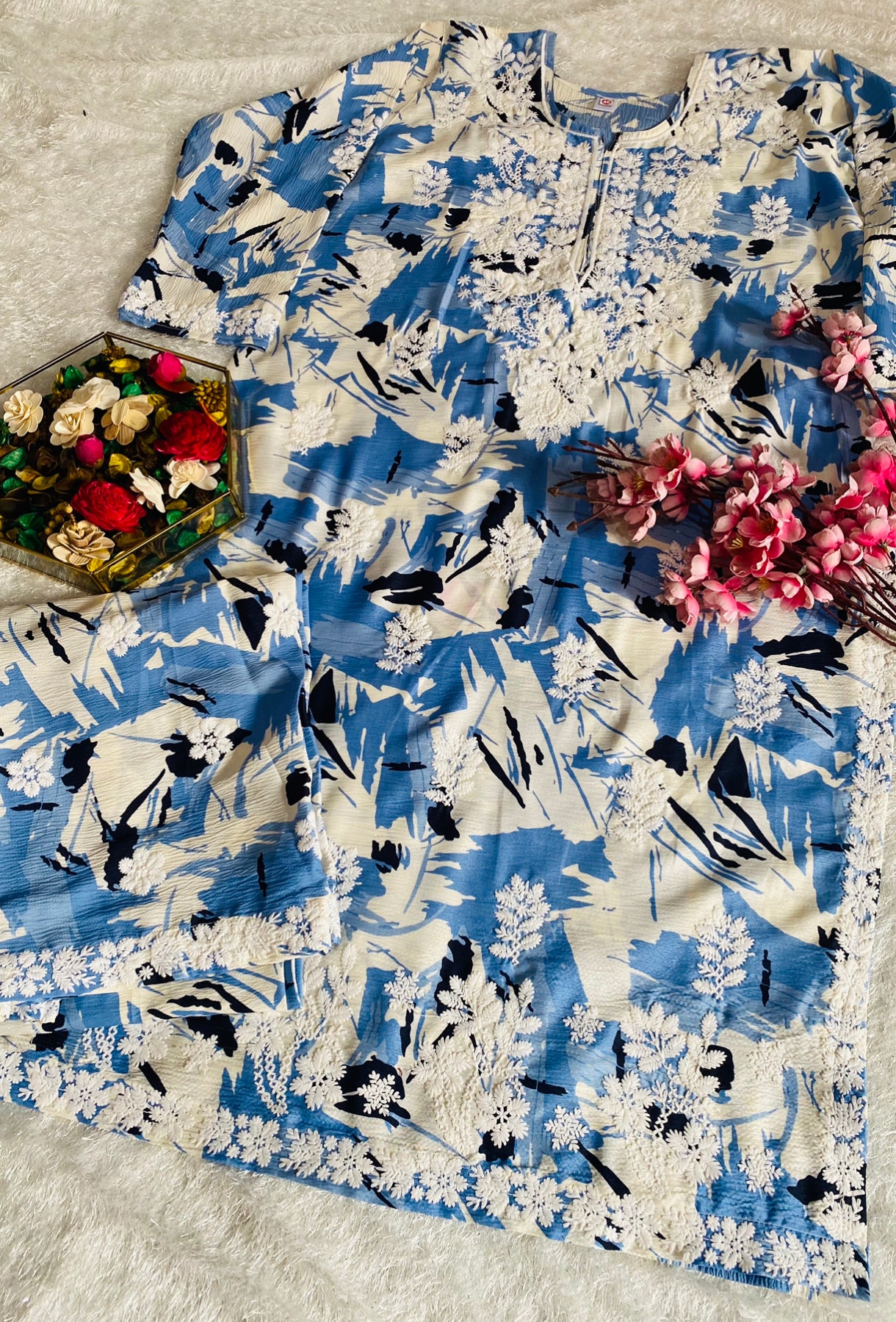 Tiya 2 Lucknowi kurta Palazzo Set