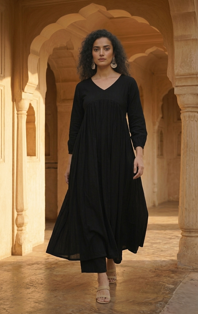 Black Ruhaniyat  Kurta Set