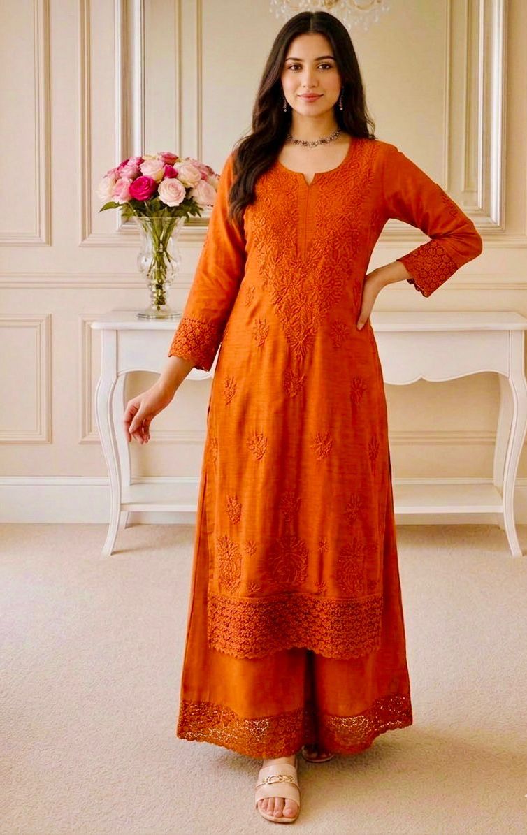 Nazakat Authentic Lucknowi Kurta Set
